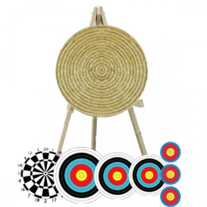 Pins Stand Backstop Netting Egertec 85cm Straw Archery Target Package Faces 